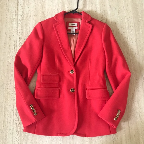 J. Crew Jackets & Blazers - J. Crew Red Wool Hackney Blazer